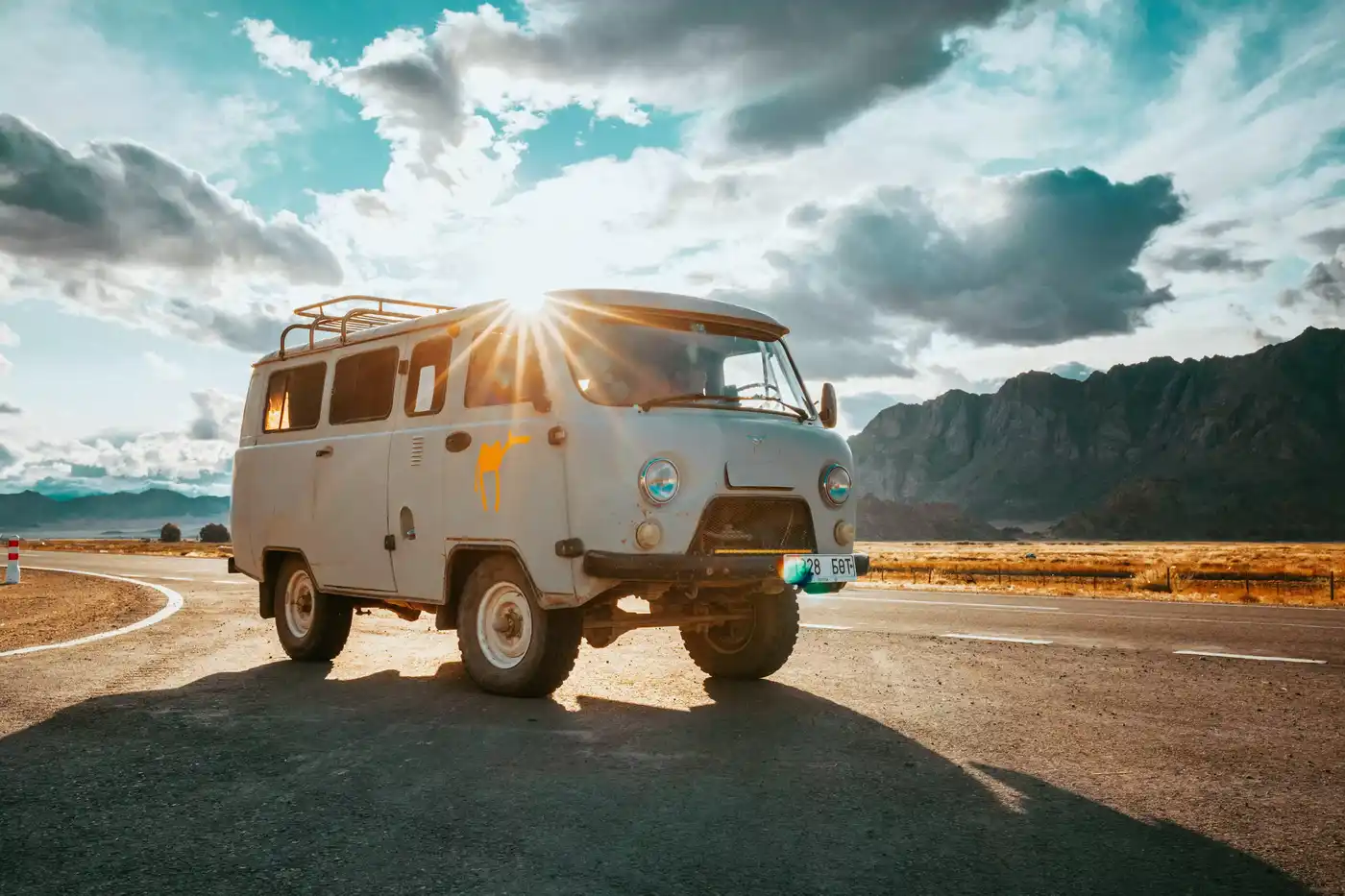 Experienced Driver In Western Mongolia In Uaz Van