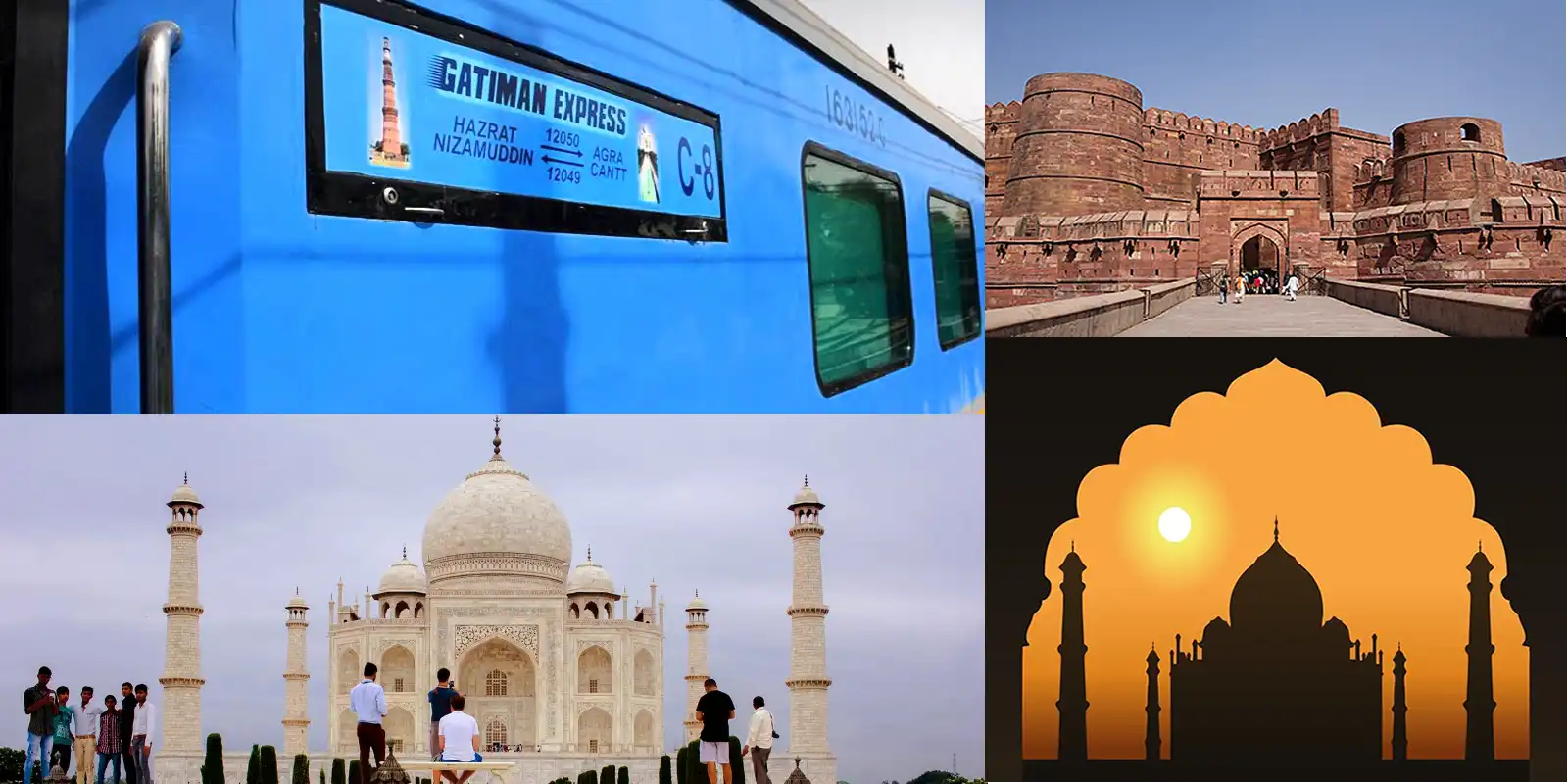 Day Trip To Taj Mahal By Superfast Train