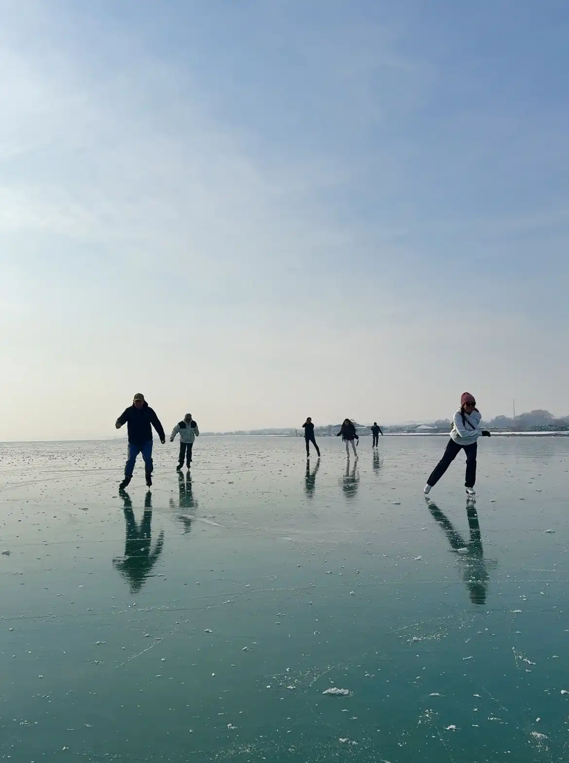 Ice Scating On Kapchagai