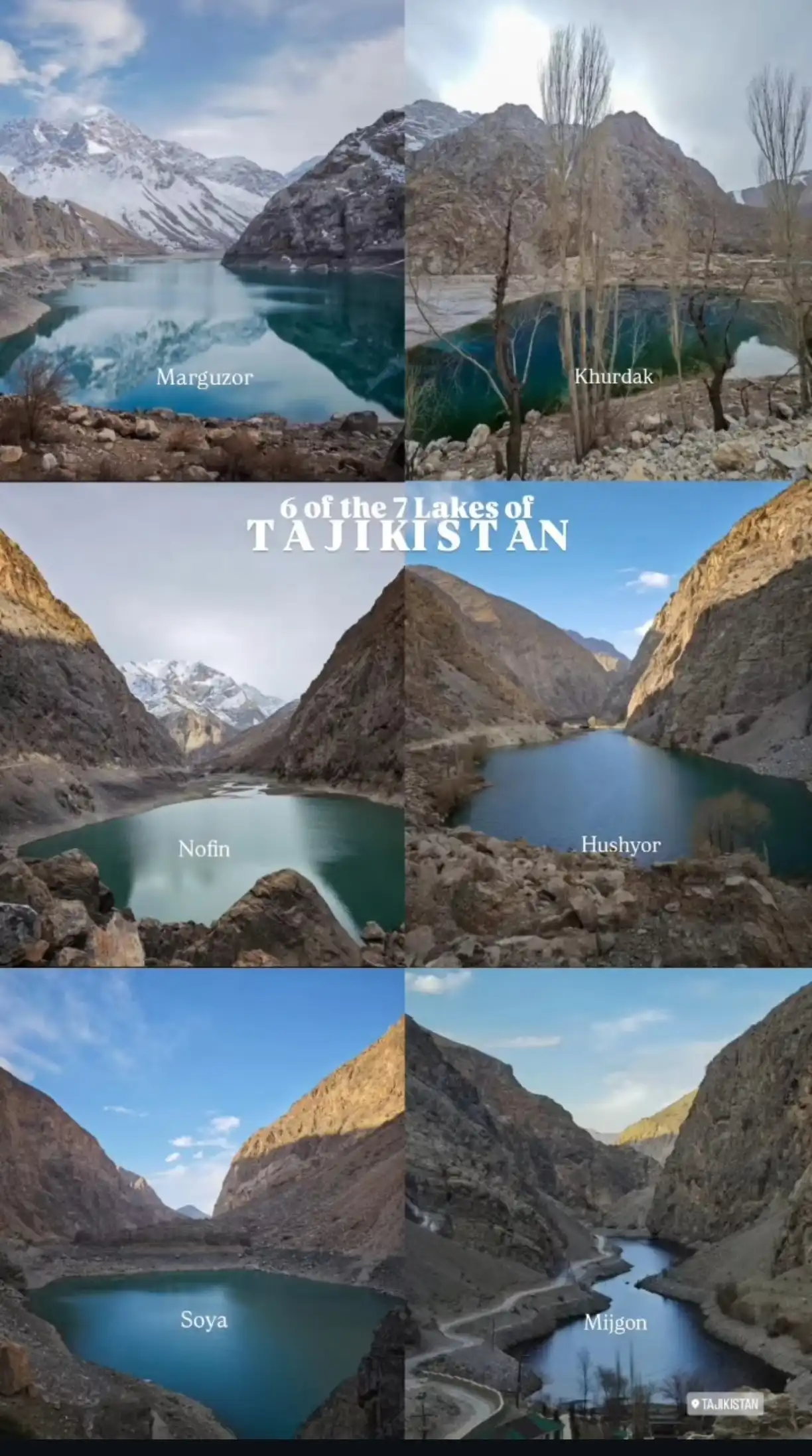 2-day Exclusive Tour To Seven Lakes & Panjakent From Samarkand