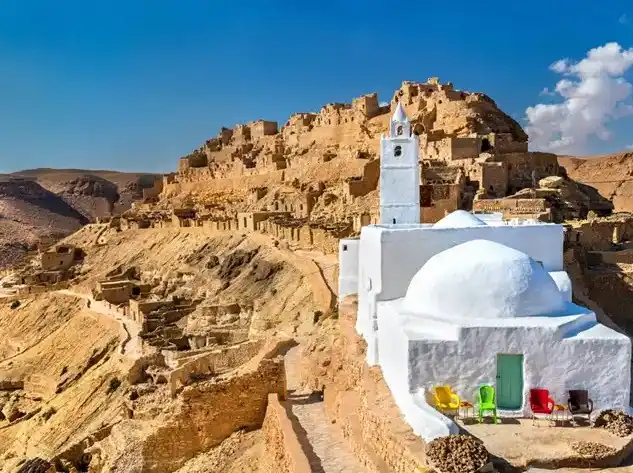 From Djerba: Full-day Desert Adventure – Ksar Ghilane Hot Spring, Matmata Troglodytes & Star Wars Sidi Driss