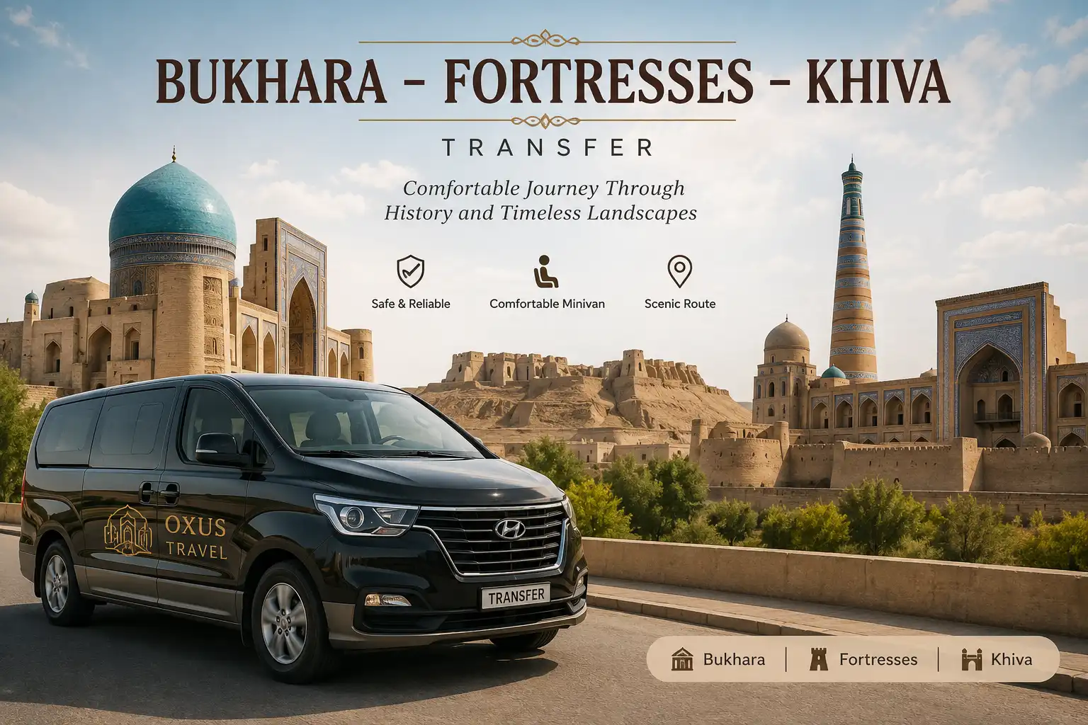 Bukhara - Fortresses - Khiva (By Minivan)
