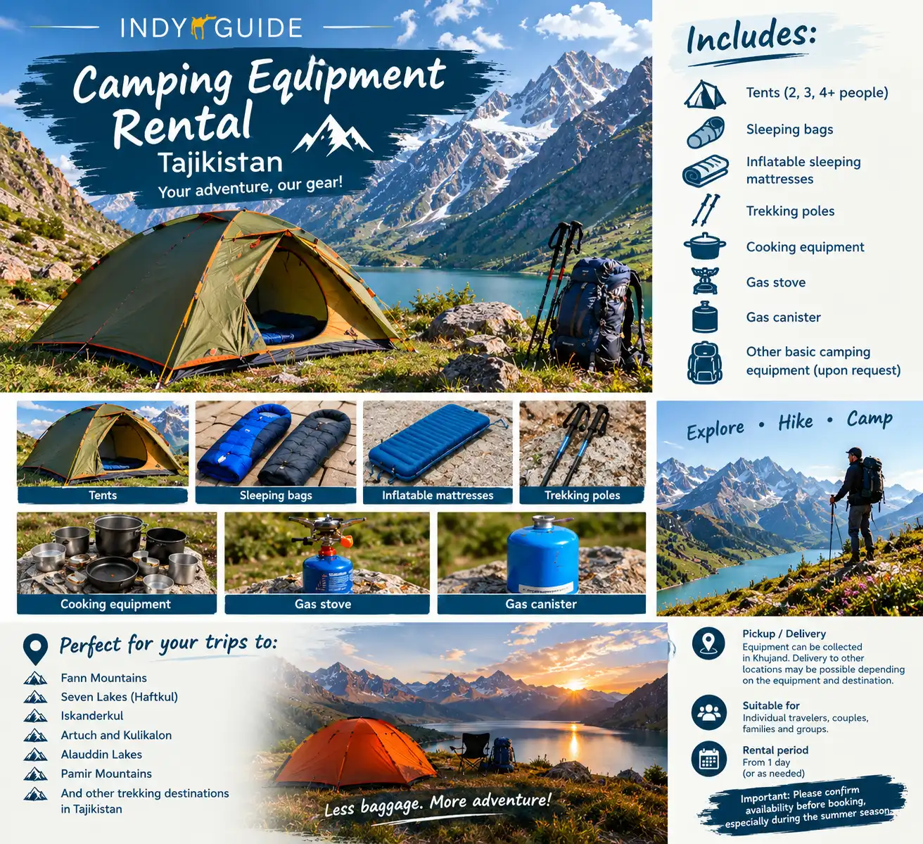 Camping Equipment Rental – Tajikistan